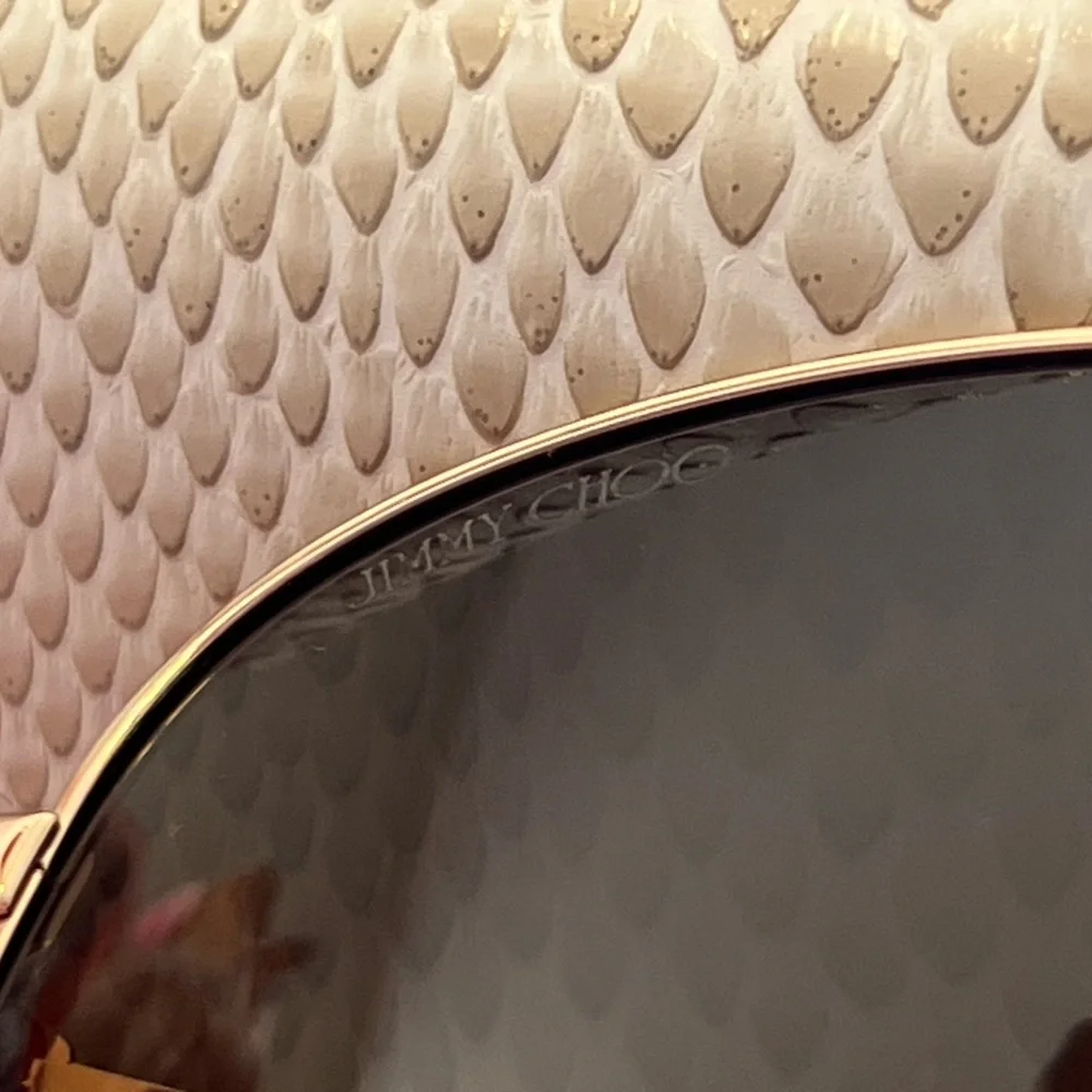 Jimmy Choo Gold Aviator Sunglasses - Picture 3 of 8